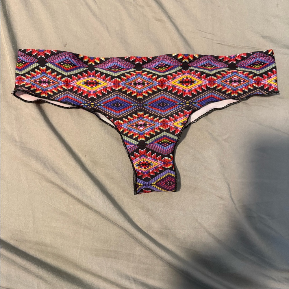 Colorful Geometric Tribal Cheeky Bikini Bottom